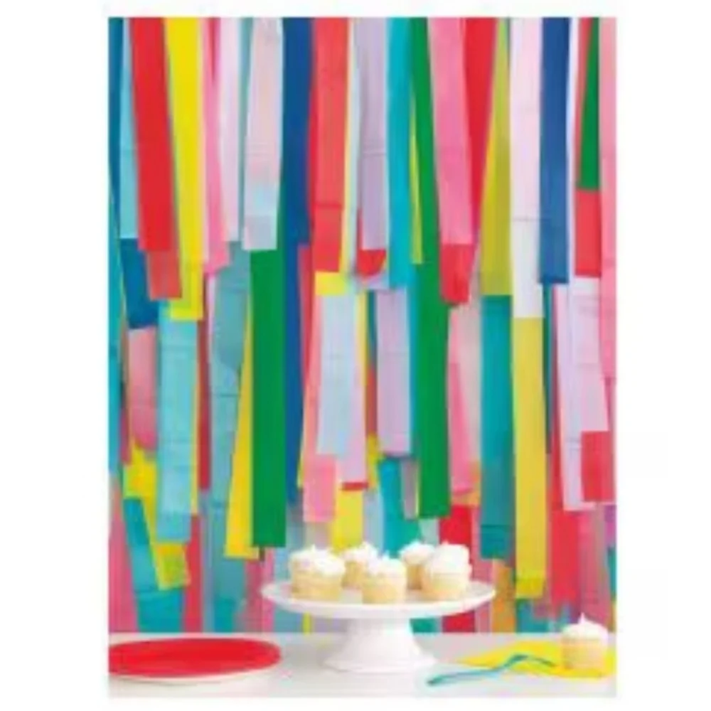 321 Party! Rainbow Colorful Fringe Backdrop Kit